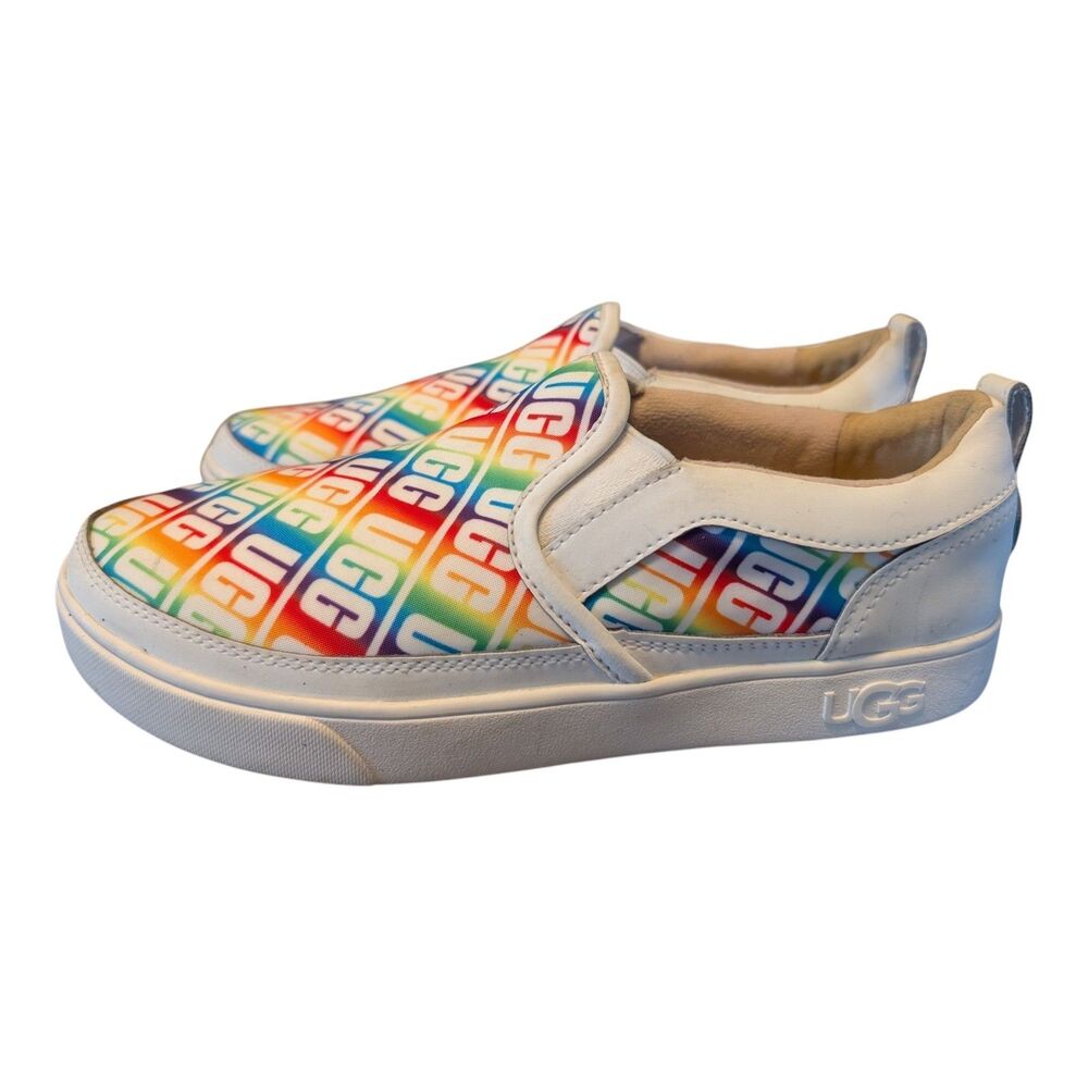 UGG Pride Limited Edition Rainbow Logo Slip-On Sneakers Women’s Size 6 VGUC RARE